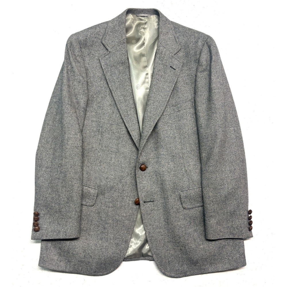 vtg Donald‎ Brooks 40R Herringbone Camel Hair Tweed Blazer Jacket Sport Coat USA